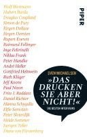 Sven Michaelsen - »Das drucken Sie aber nicht!«, Häftad