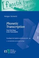Holger Schmitt - Phonetic Transcription, Häftad