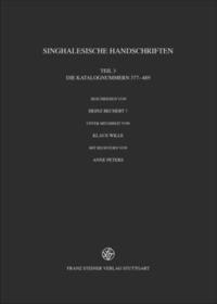 bokomslag Singhalesische Handschriften: Teil 3: Die Katalognummern 377-489