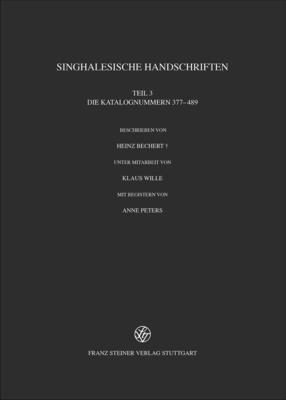 bokomslag Singhalesische Handschriften: Teil 3: Die Katalognummern 377-489