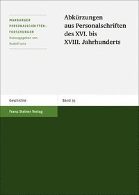 bokomslag Abkurzungen Aus Personalschriften Des XVI. Bis XVIII. Jahrhunderts