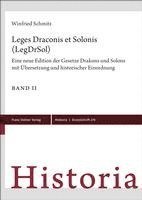 bokomslag Leges Draconis Et Solonis (Legdrsol): Eine Neue Edition Der Gesetze Drakons Und Solons Mit Ubersetzung Und Historischer Einordnung