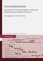 bokomslag Universitätsmatrikeln