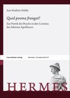 bokomslag 'Quid Poema Frangat?': Zur Poetik Des Bruchs in Den Carmina Des Sidonius Apollinaris