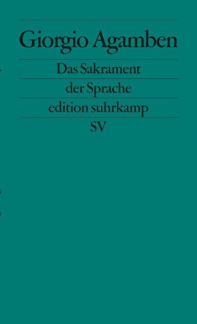 Das Sakrament der Sprache