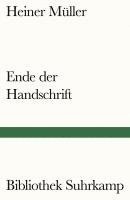 bokomslag Ende der Handschrift