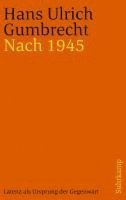 bokomslag Nach 1945