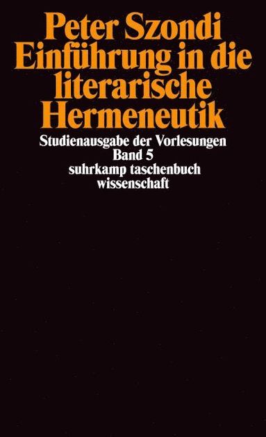 bokomslag Einführung in die literarische Hermeneutik