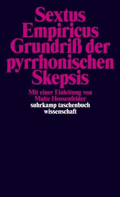 bokomslag Grundriß der pyrrhonischen Skepsis