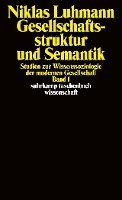 Niklas Luhmann - Gesellschaftsstruktur und Semantik 1, Häftad