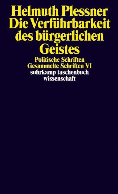 Helmuth Plessner - Die Verführbarkeit des bürgerlichen Geistes. Politische Schriften, Häftad
