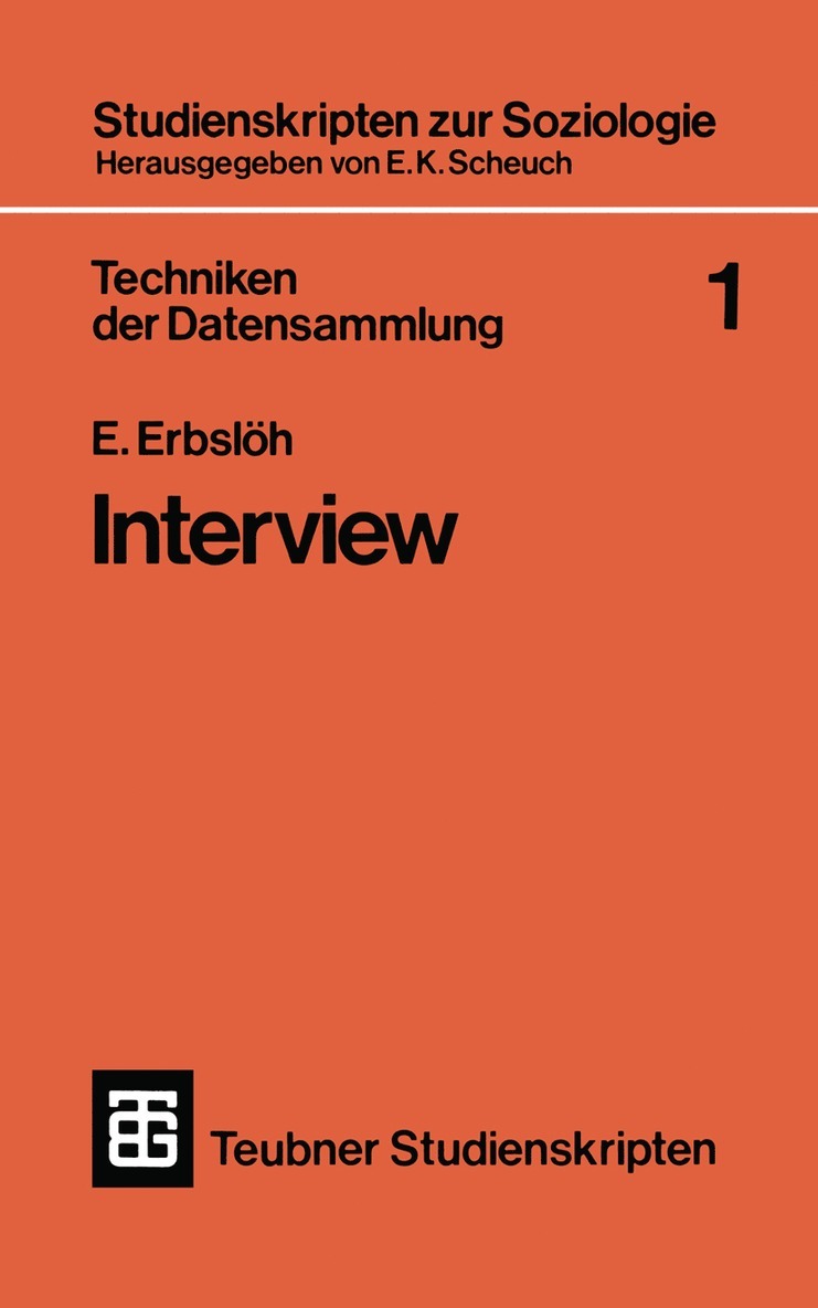 E. Erbslöh, Eberhardt Erbsleoh, E. Erbsloh - Techniken der Datensammlung 1, Häftad