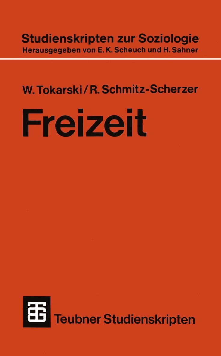 R. Schmitz-Scherzer - Freizeit, Häftad