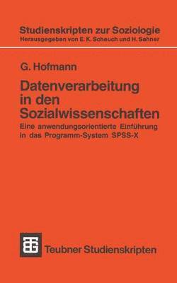 Datenverarbeitung in den Sozialwissenschaften 1