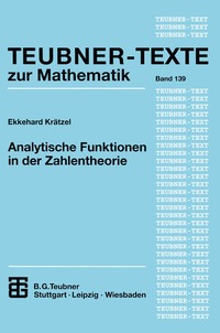 bokomslag Analytische Funktionen in der Zahlentheorie