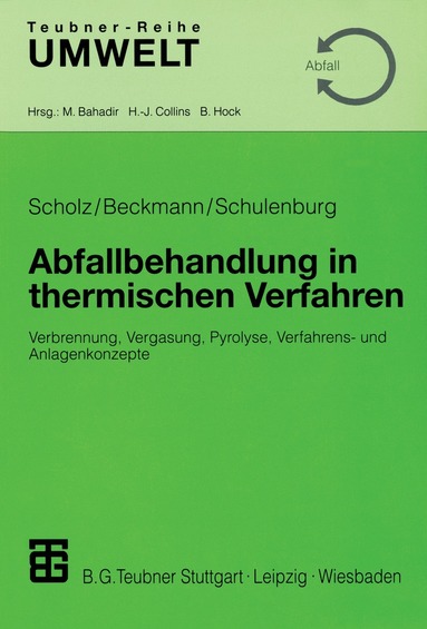 Reinhard Scholz, Michael Beckmann, Frank Schulenburg - Abfallbehandlung in thermischen Verfahren, Häftad