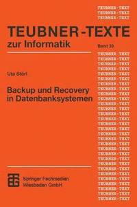 bokomslag Backup und Recovery in Datenbanksystemen