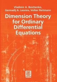 bokomslag Dimension Theory for Ordinary Differential Equations