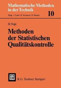 bokomslag Methoden der Statistischen Qualittskontrolle