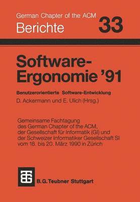 bokomslag Software-Ergonomie '91
