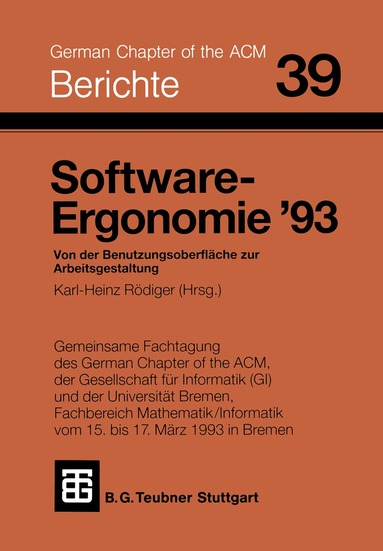 Rödiger - Software-Ergonomie ’93, Häftad