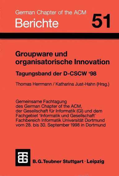 Katharina Just-Hahn, Thomas Herrmann - Groupware und organisatorische Innovation, Häftad