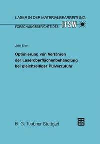 bokomslag Optimierung von Verfahren der Laseroberflchenbehandlung bei gleichzeitiger Pulverzufuhr