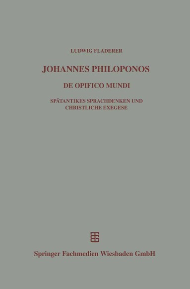 bokomslag Johannes Philoponos