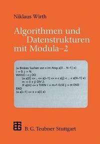 bokomslag Algorithmen und Datenstrukturen mit Modula  2