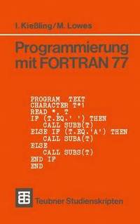 bokomslag Programmierung mit FORTRAN 77