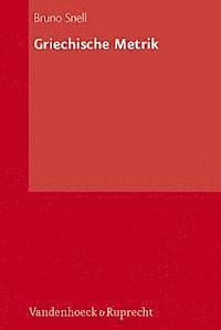 Bruno Snell - Griechische Metrik, Häftad