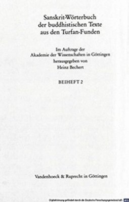 Vandenhoeck & Ruprecht Verlage - Sanskrit-Worterbuch der buddhistischen Texte aus den Turfan-Funden. Einbanddecke zu Band II, Häftad
