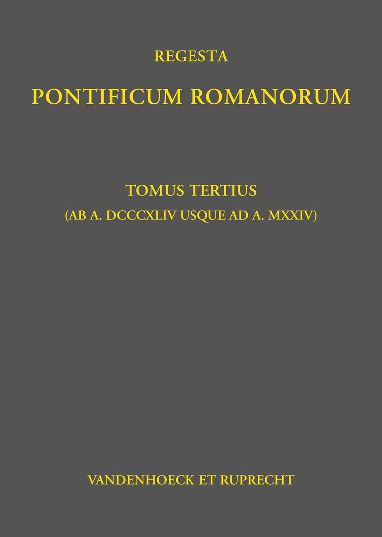 Regesta Pontificum Romanorum 1