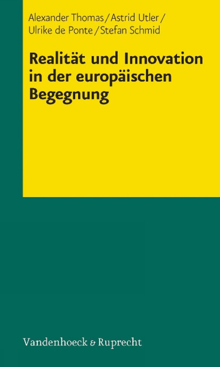 Alexander Thomas, Ulrike de Ponte, Astrid Utler, Stefan Schmid - Realität und Innovation in der europäischen Begegnung, Häftad