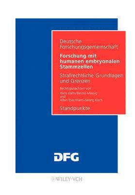 bokomslag Forschung mit humanen embryonalen Stammzellen: Strafrechtliche Grundlagen u