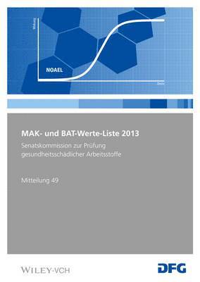 bokomslag MAK- und BAT-Werte-Liste 2013