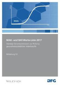 bokomslag MAK- und BAT-Werte-Liste 2017