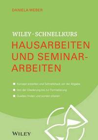 bokomslag Wiley-Schnellkurs Hausarbeiten und Seminararbeiten