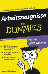 bokomslag Arbeitszeugnisse fr Dummies Das Pocketbuch
