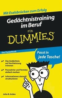 bokomslag Gedchtnistraining im Beruf fr Dummies Das Pocketbuch