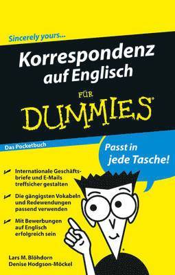 Korrespondenz auf Englisch fur Dummies Das Pocketbuch 1