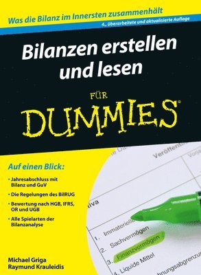 bokomslag Bilanzen erstellen und lesen fur Dummies