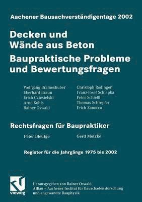 Aachener Bausachverstndigentage 2002 1