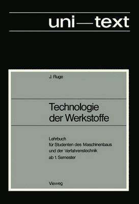 bokomslag Technologie der Werkstoffe