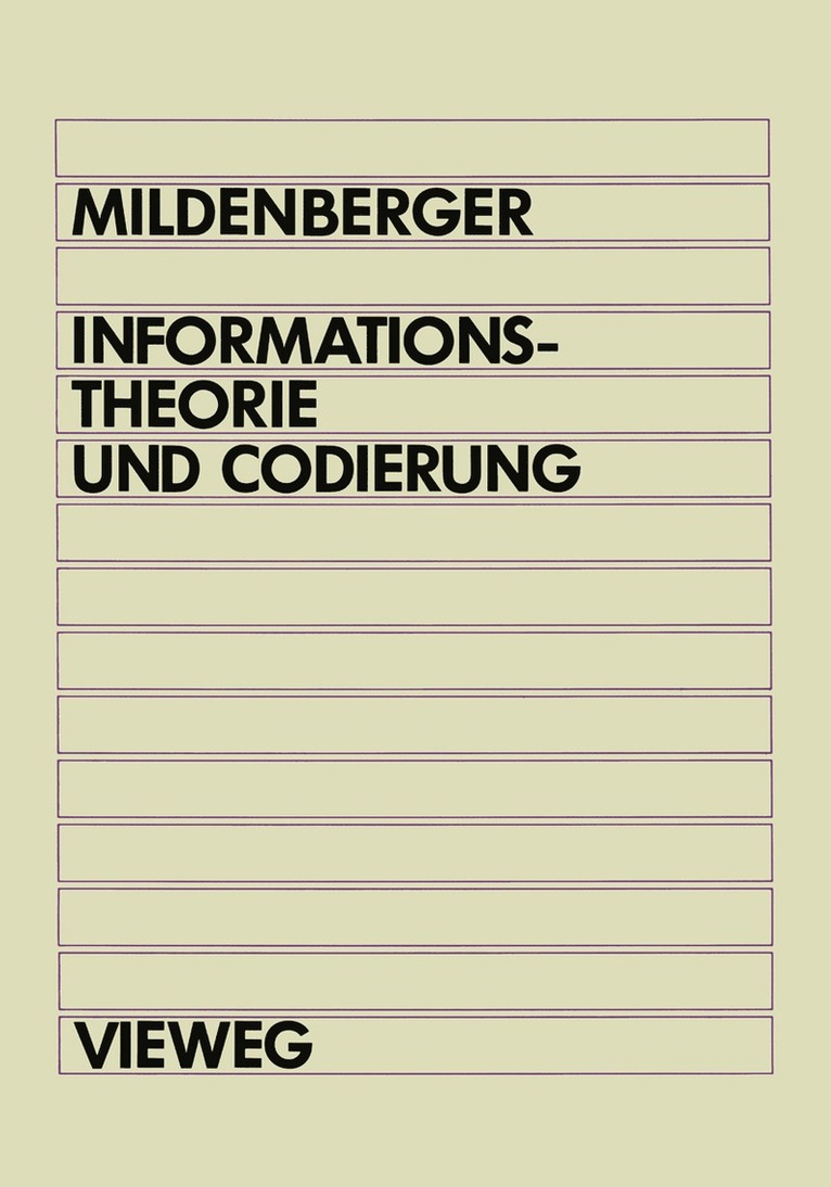 Otto Mildenberger - Informationstheorie und Codierung, Häftad