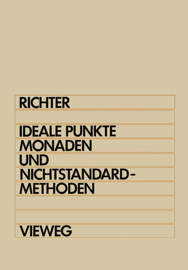 Michael M. Richter - Ideale Punkte, Monaden und Nichtstandard-Methoden, Häftad