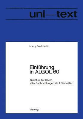 bokomslag Einfhrung in ALGOL 60