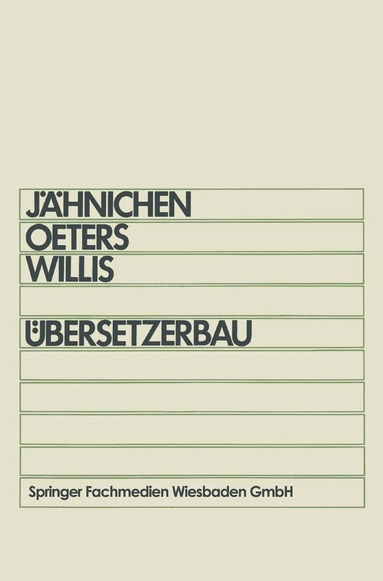 Stefan Jähnichen - Übersetzerbau, Häftad