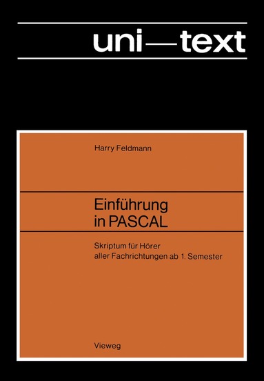 Harry Feldmann - Einführung in PASCAL, Häftad