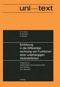 bokomslag Einführung in die Differentialrechnung von Funktionen einer unabhängigen Veränderlichen